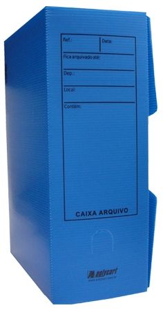 ARQUIVO MORTO 36X24X12 CORRUG AZUL POLYCART